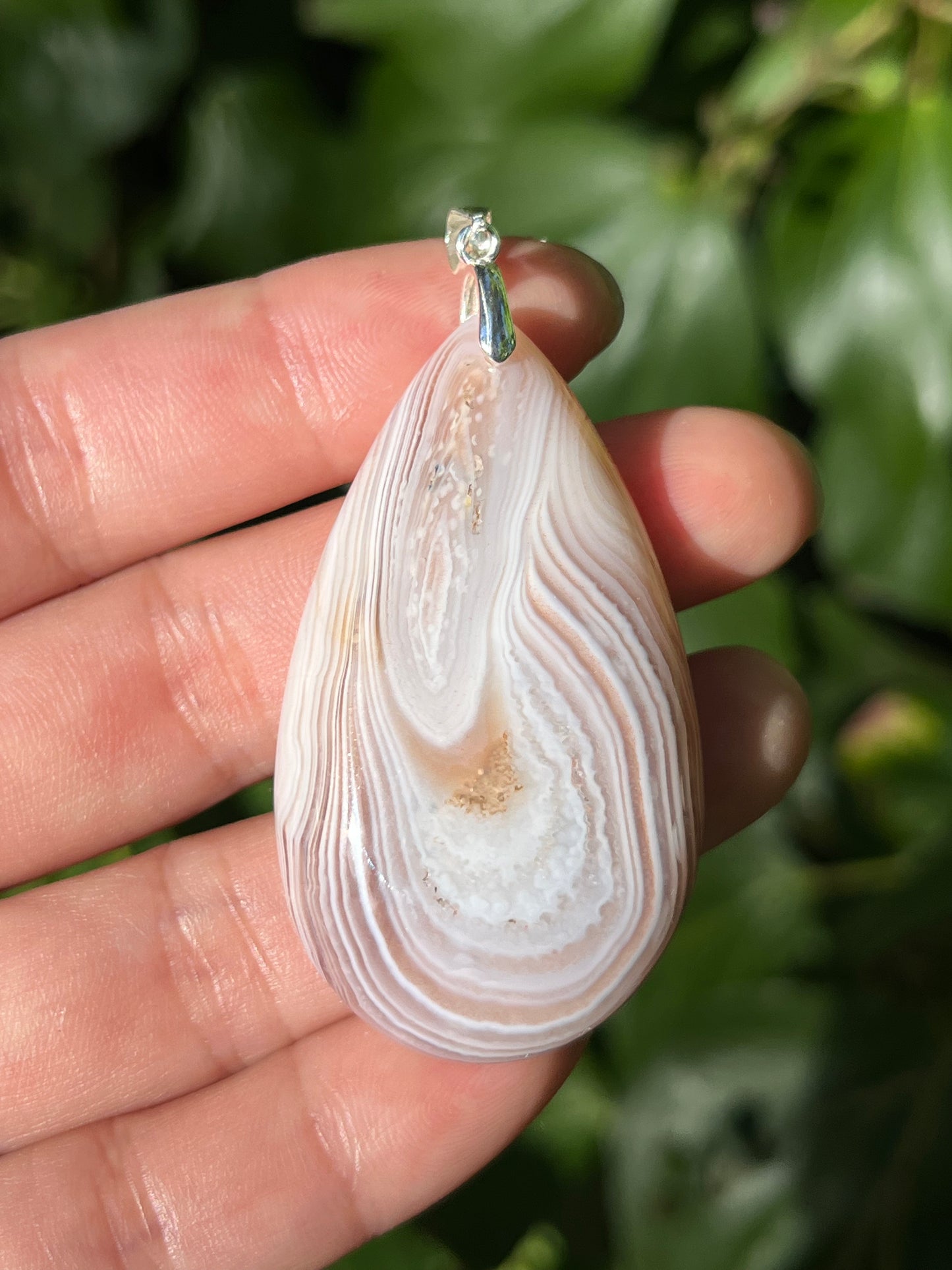 925 silver Botswana agate pendant