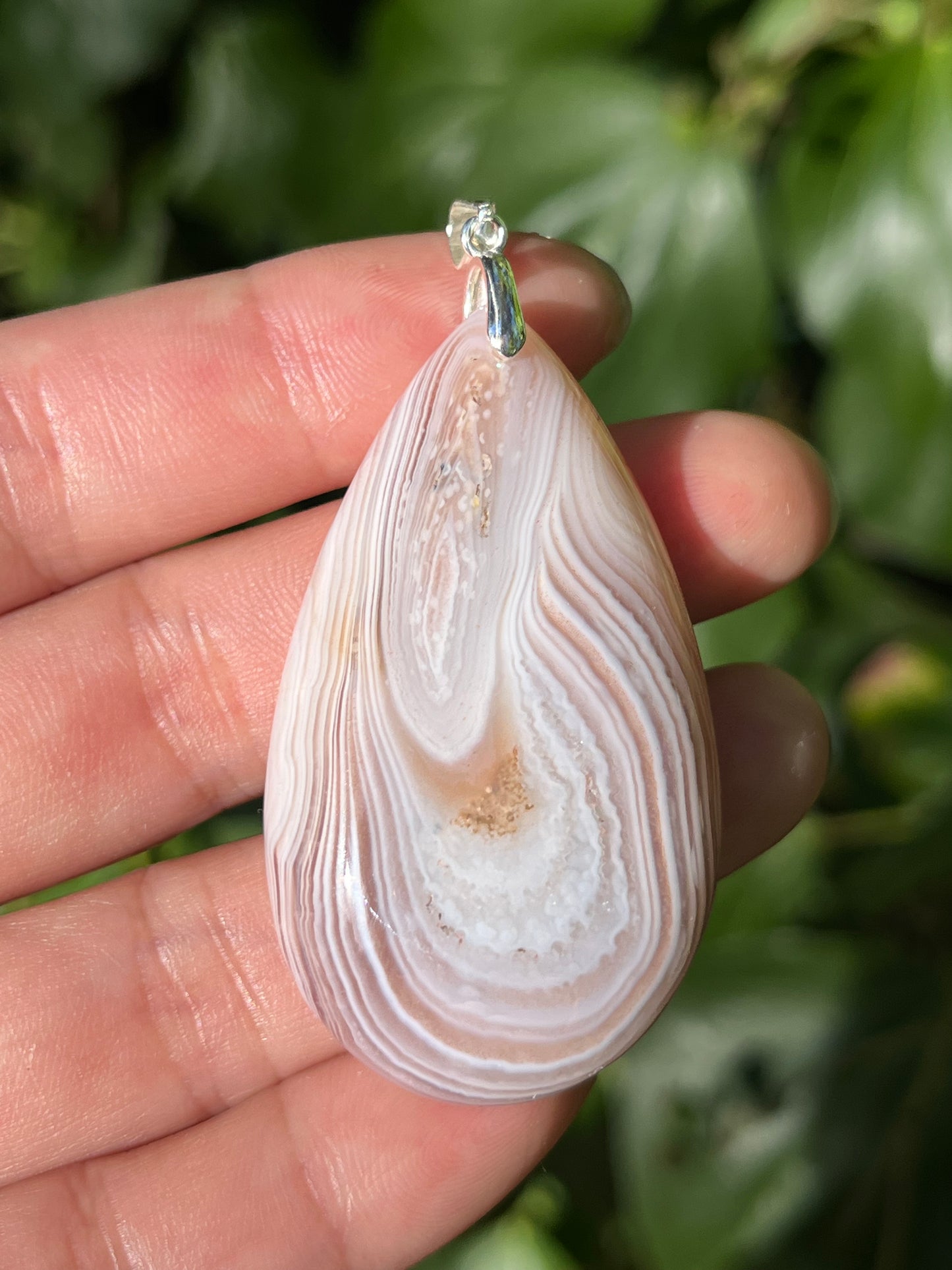 925 silver Botswana agate pendant