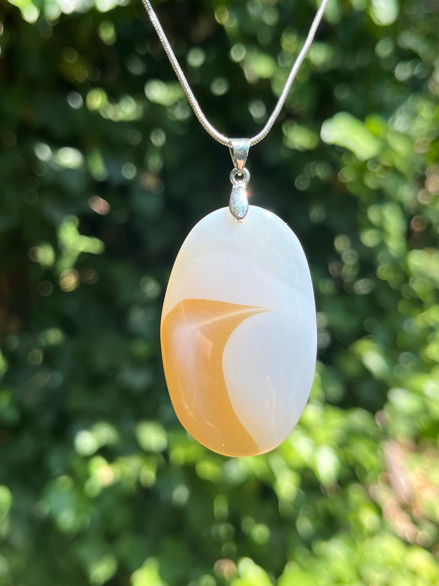 Unique Sterling Silver Scenic Agate